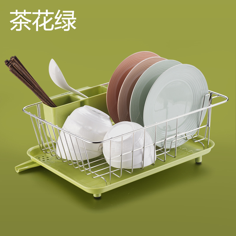Dish Storage Rack 304 Stainless Steel Drain Rack Bowl and Chopsticks Storage Kitchen Rack Countertop Cupboard Drain Bowl Rack