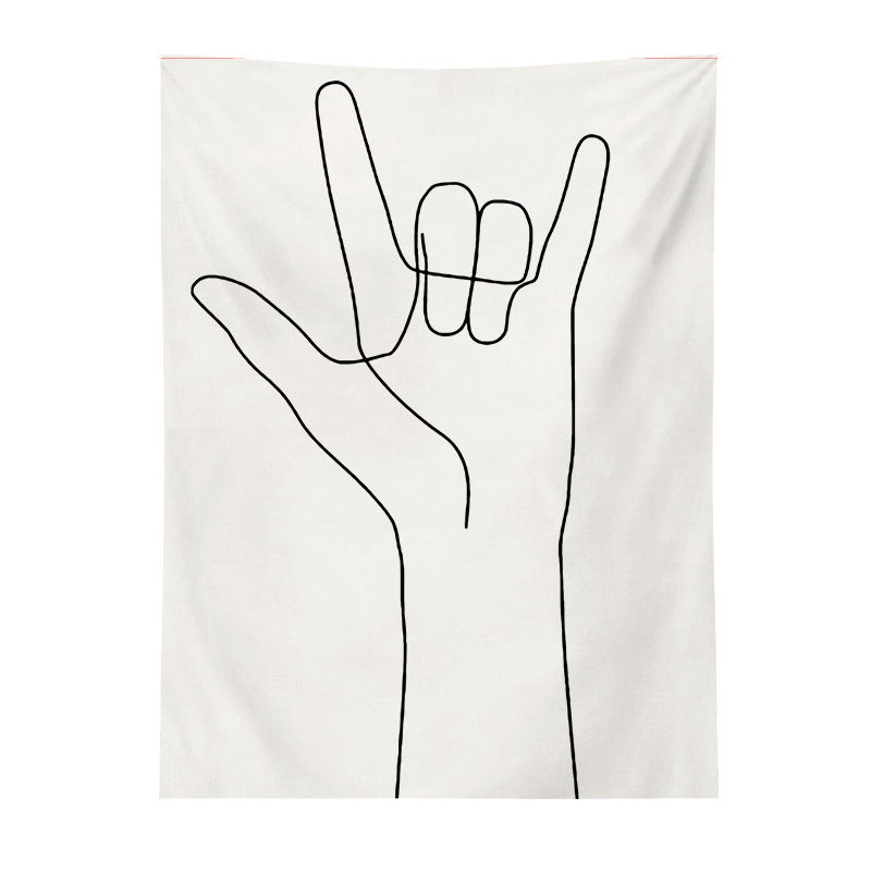 Tapestry Simple Line Casual Painting Photo Decoration Background Cloth Wall Tapestry Bedroom Bedside Decoration Background Hanging Cloth