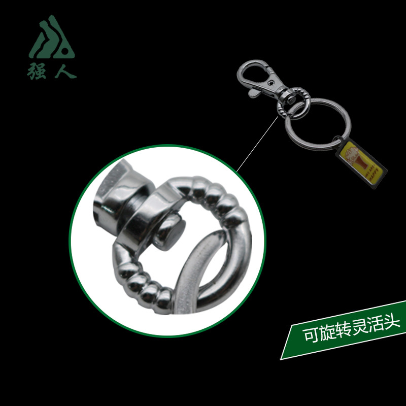 Email strong person hanging card key chain car 4S shop 2 yuan store hot selling keychain keychain 836