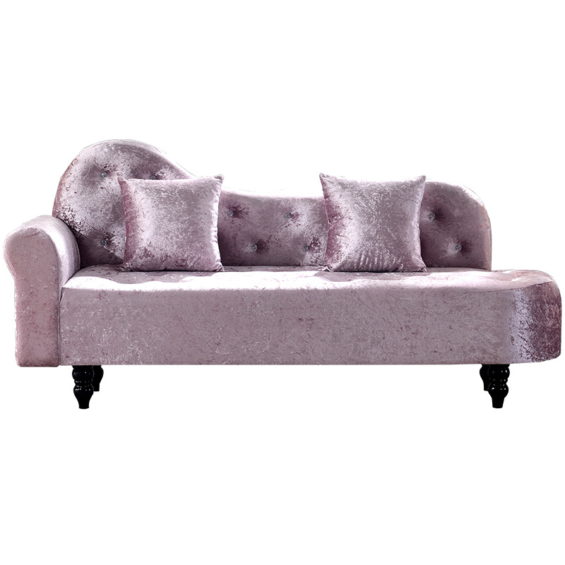 Chaise longue American-style fabric recliner small-sized bedroom bedside sofa chair simple chaise longue sofa bed stool