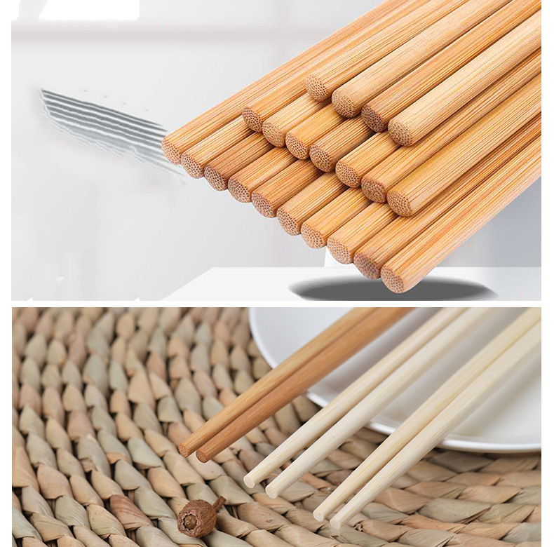Factory wholesale bare chopsticks household chopsticks fast food hotel takeaway packing chopsticks hot pot chopsticks commercial bamboo chopsticks