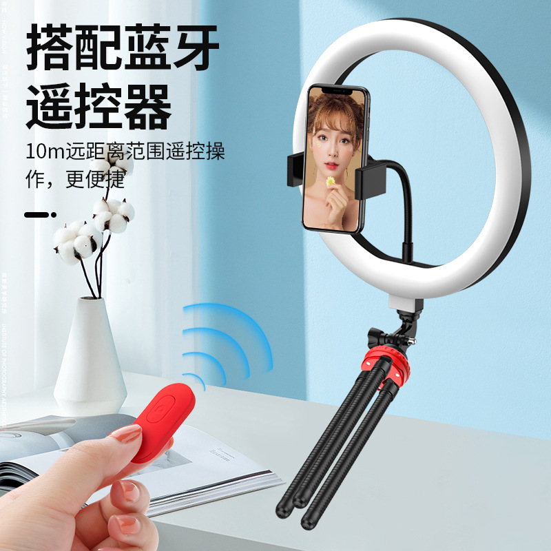 Factory direct batch shooting beauty LED fill light lightweight multifunctional mobile phone tripod stand live light