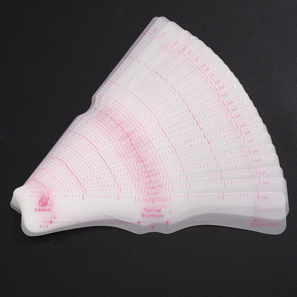 Cross-border supply Europe and the United States 24 pieces of silicone eyebrow card head-mounted hollowed-out feet eyebrow eyebrow eyebrow repair artifact