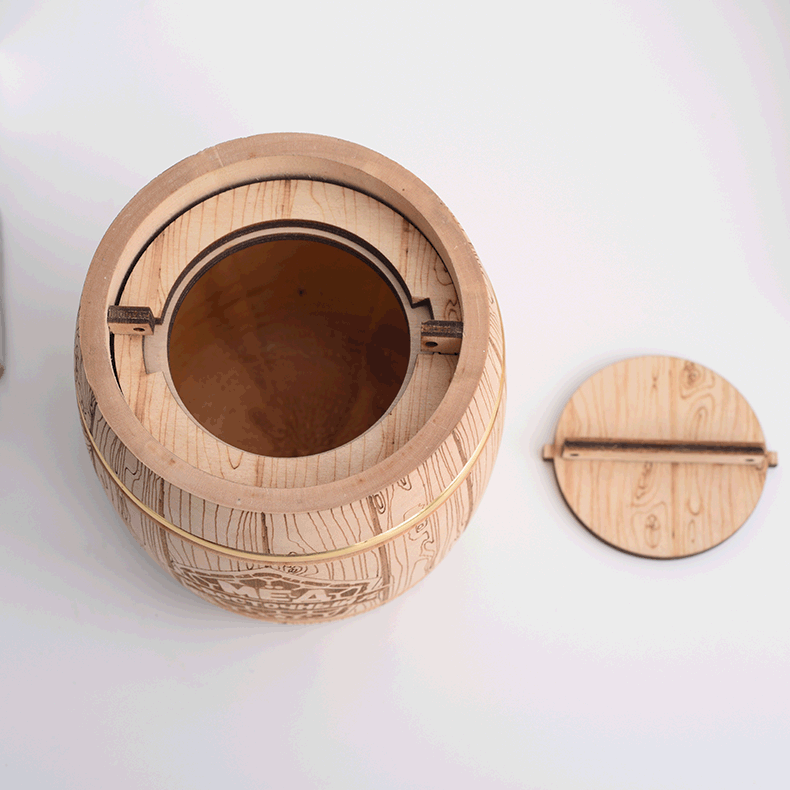 Honey box honeycomb honey gift box packaging wooden honey packaging wooden box creative flip honey collection barrel