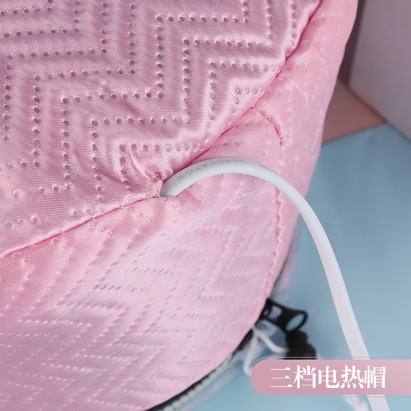 Three-Gear portable heating cap new headgear 220V electric heating cap hair treatment household evaporation cap electric heating