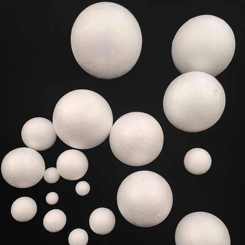 Foam Ball Round Ball Wholesale White Solid Round Styrofoam Ball Foam Hemisphere Kindergarten Handmade DIY