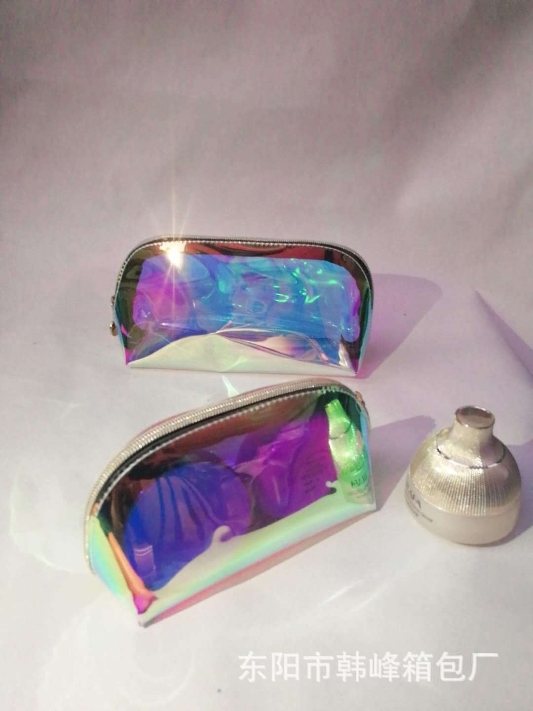 Internet Celebrity Laser Magic Color PVC Cosmetic Bag Waterproof Portable Travel Storage Bag