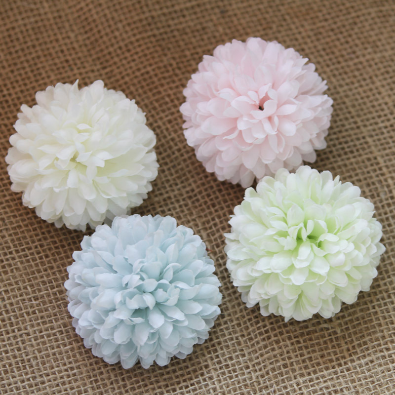 Ball chrysanthemum head ping pong chrysanthemum simulation dandelion wedding decoration corsage small stinging ball lasagna diy handmade chrysanthemum
