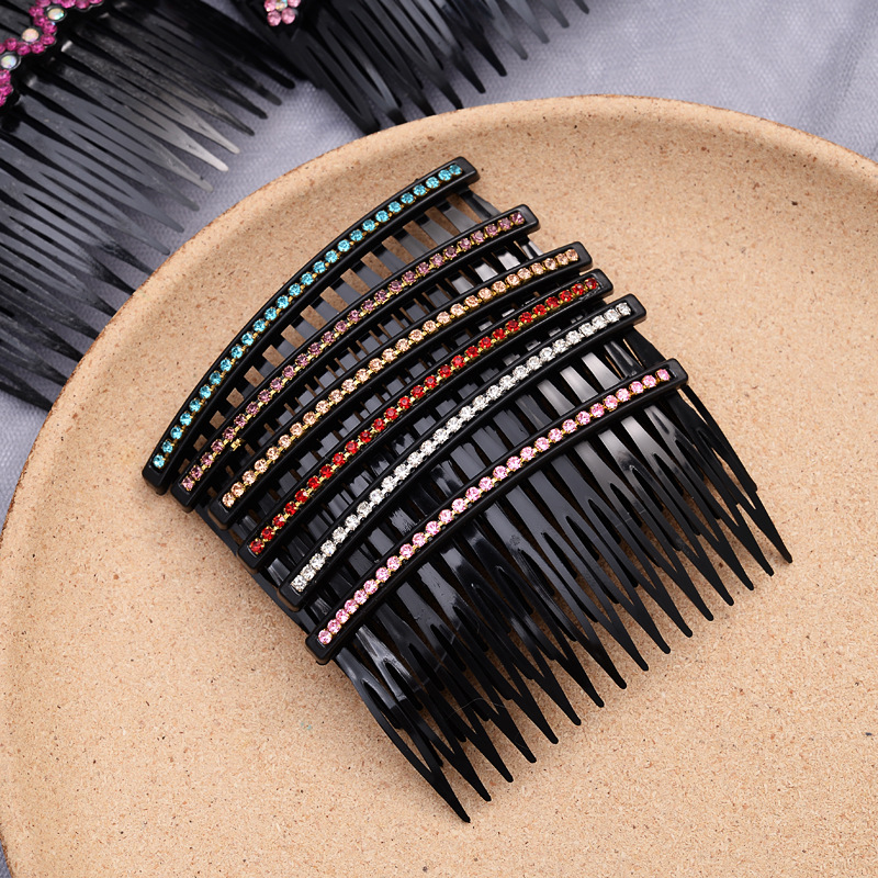 Bangs Hair Comb Insert Comb Broken Hair Pressure Hairpin Back of Head Headdress Extended Hairpin Adult Women Rhinestone Hair Fork Wholesale