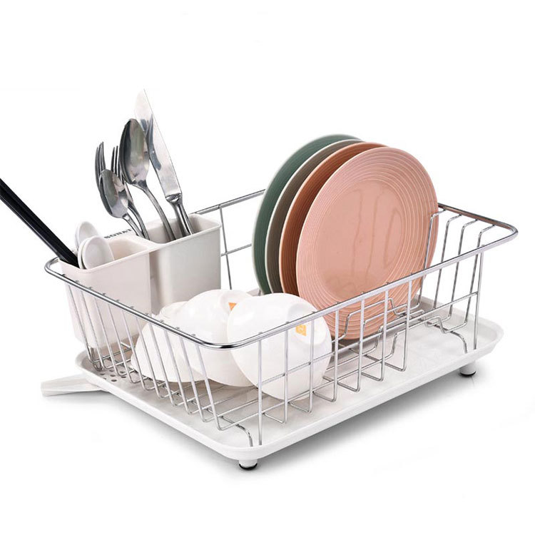 Dish Storage Rack 304 Stainless Steel Drain Rack Bowl and Chopsticks Storage Kitchen Rack Countertop Cupboard Drain Bowl Rack