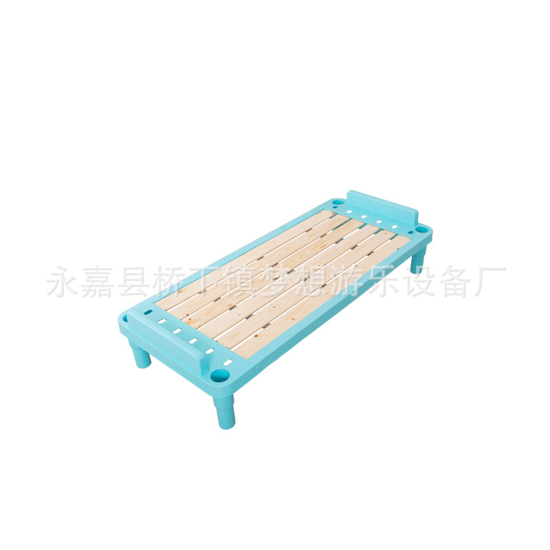 Direct selling kindergarten special bed student bed lunch break bed stacked bed children's plastic wooden bed early education noon bed