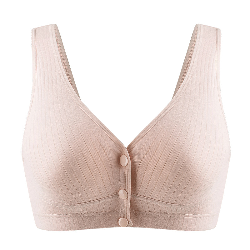Breastfeeding Bra Gathered Anti-sagging Feeding Pregnant Women's Underwear Women's Vest Pregnancy Pure Cotton Summer Thin Bra