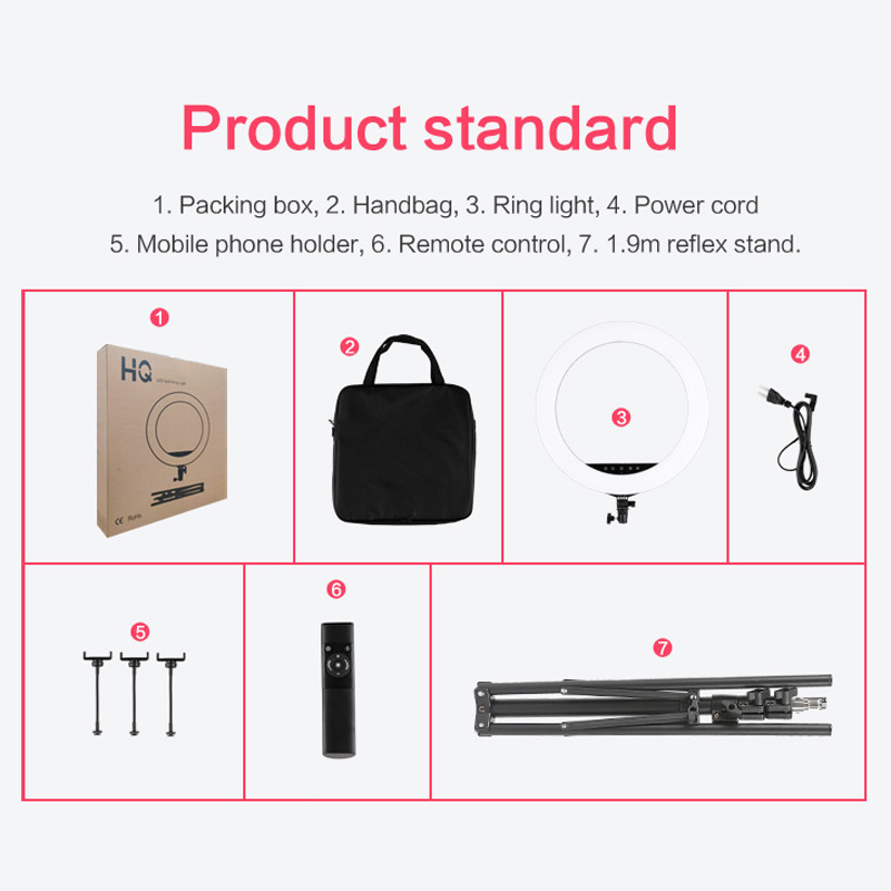 HQ-21 inch lighting lamp trembles fast hand Photo LED mobile phone bracket photography beauty ring live light