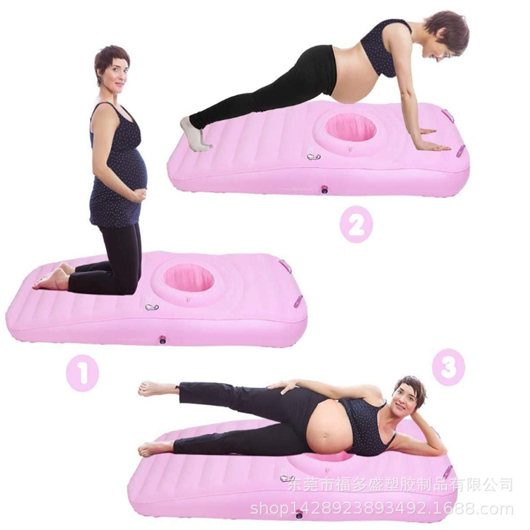 надувной матрас из флокированного ПВХ для беременных подушка для лежания на животе подушка для поясницы йога U-образный матрас для сна