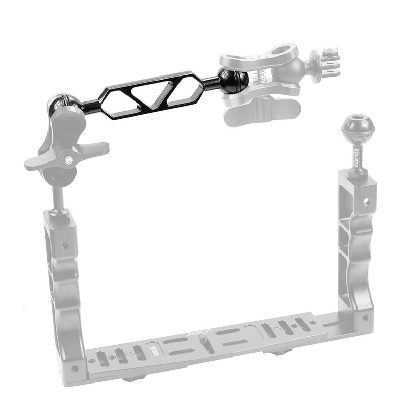 Universal GOPRO small ant accessories aluminum alloy diving photography light supplement lamp arm ball head clamp lamp arm butterfly clamp lamp arm
