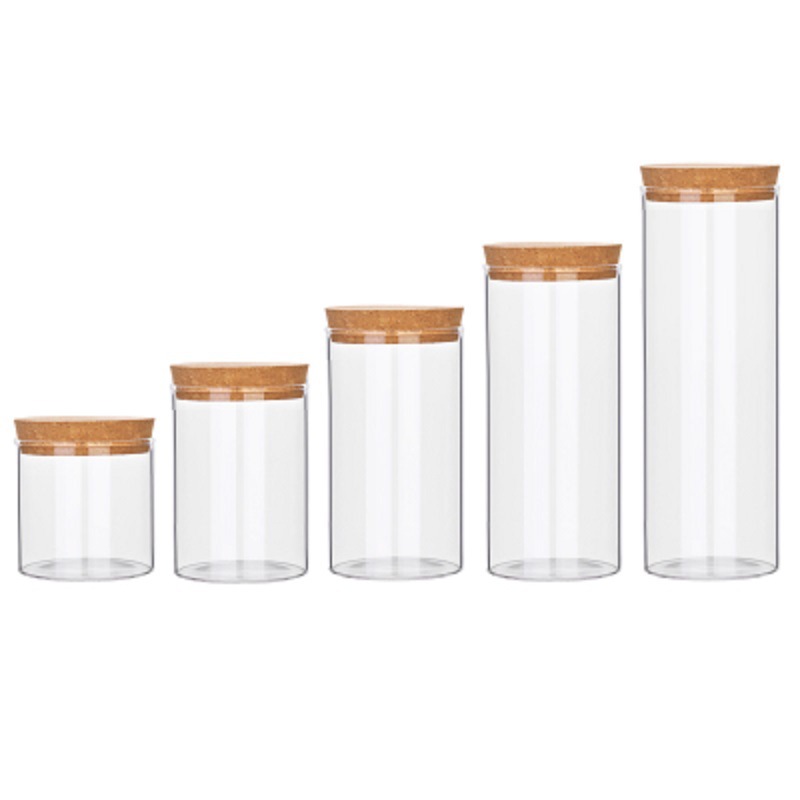 Wholesale Cork Glass Sealed Jar Glass Storage Jar Straight Tea Jar Micro Landscape Eco Bottle Moss Bottle