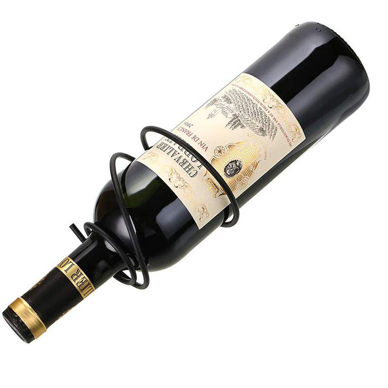 Simple exquisite iron wall wine rack hollow wall wine rack decorative black wine rack foreign trade cross-border