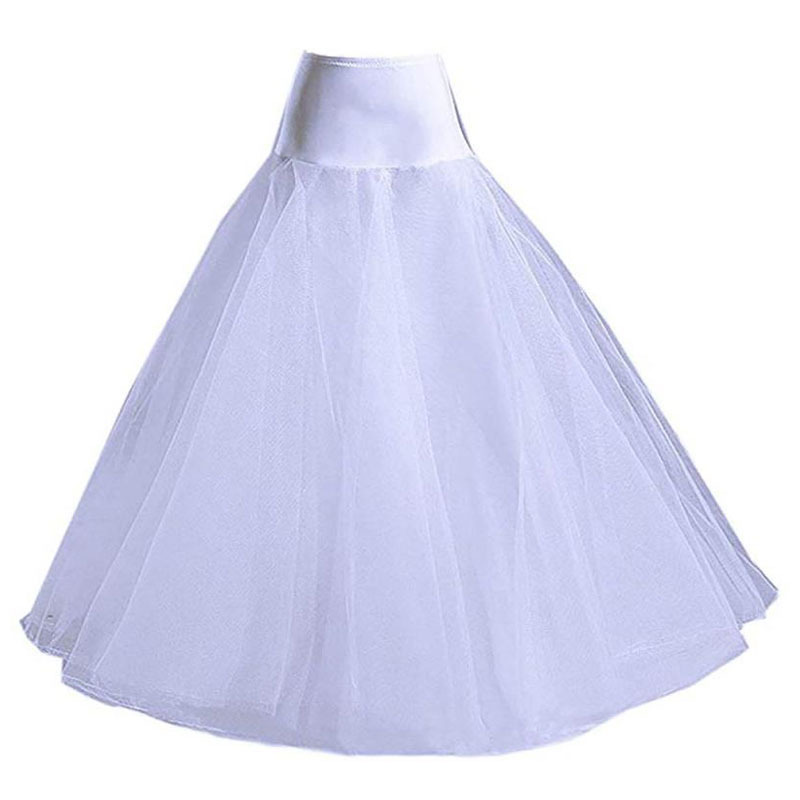 A- line swing double-layer yarn lace elastic Lycra waist skirt support wedding dress small lining factory direct supply