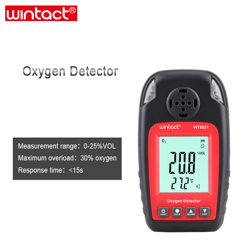 Стандартный детектор кислорода GM8101 huitianyi WT8821, анализатор кислорода, сигнализация O2