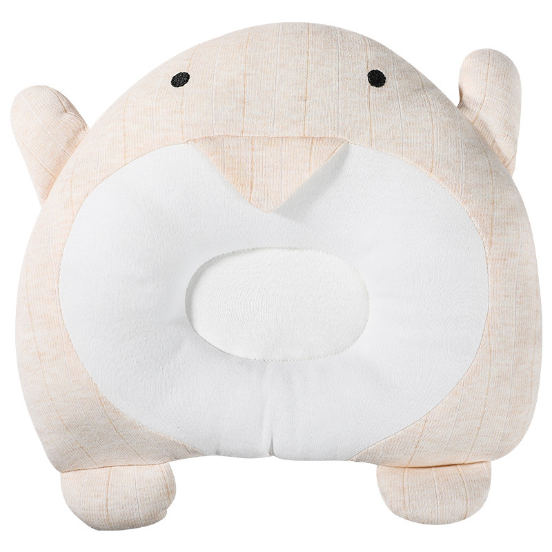 Baby's Anti-deflection Head Flat Head Shaped Pillow Baby's 0-6 Years Old Summer Breathable Corrective Head Shaped Pillow Stretch Cotton Pillow