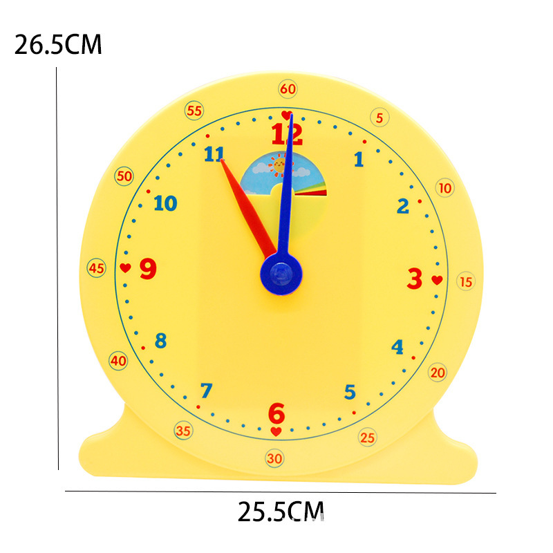 Children's Cognitive Time Large Clock Model Teacher Demonstration Clock Face Clock Teaching Aids Two-hand Linkage Clock