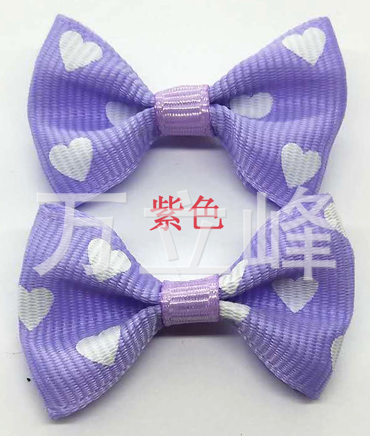 Korean version of children's headdress hair accessories clothing accessories gift accessories rib printing ribbon bow manufacturers wholesale
