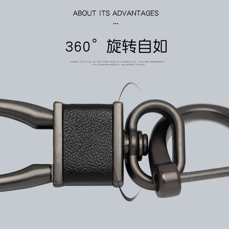 Genuine Leather leather key chain hook buckle jewelry buckle pendant buckle key bag luggage gift foreskin dog buckle classic all-match