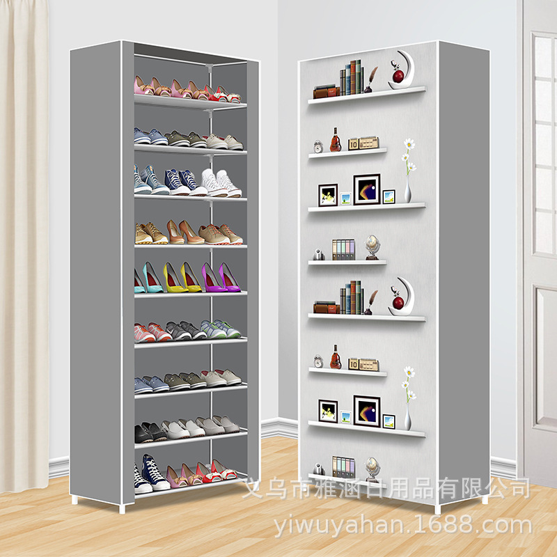 Southeast Asia Hot-selling Zipper Multi-layer Simple Dustproof Shoe Cabinet Shoe Rack Storage Shoe Cabinet Student Simple Assembled Shoe Rack