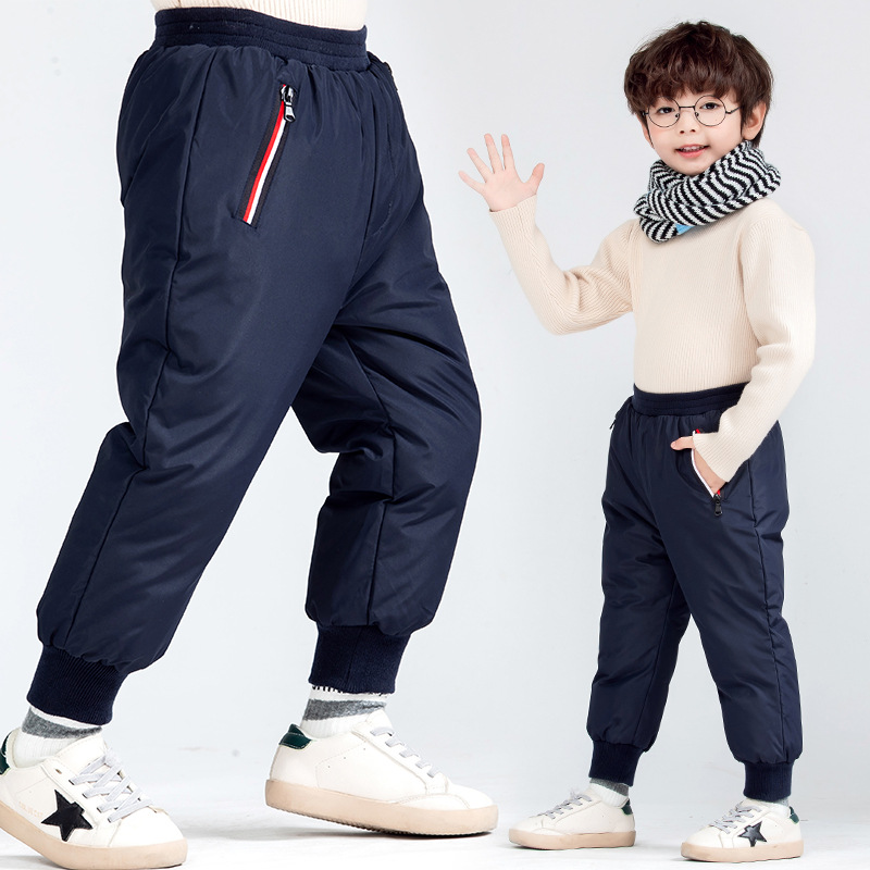 Autumn and Winter Children's down Pants Outer Wear for Boys and Girls, Thickened Warm Outdoor Pants Wholesale