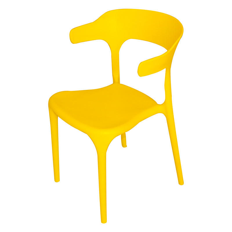Casual Plastic Horn Chair Plastic Chair Back Chair Home Leisure Chair Office Chair Dining Chair Negotiation Scandinavian Chair