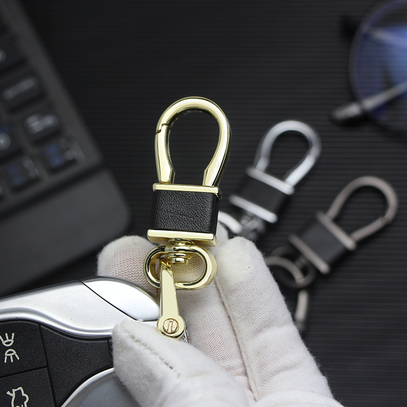 Genuine Leather leather key chain hook buckle jewelry buckle pendant buckle key bag luggage gift foreskin dog buckle classic all-match