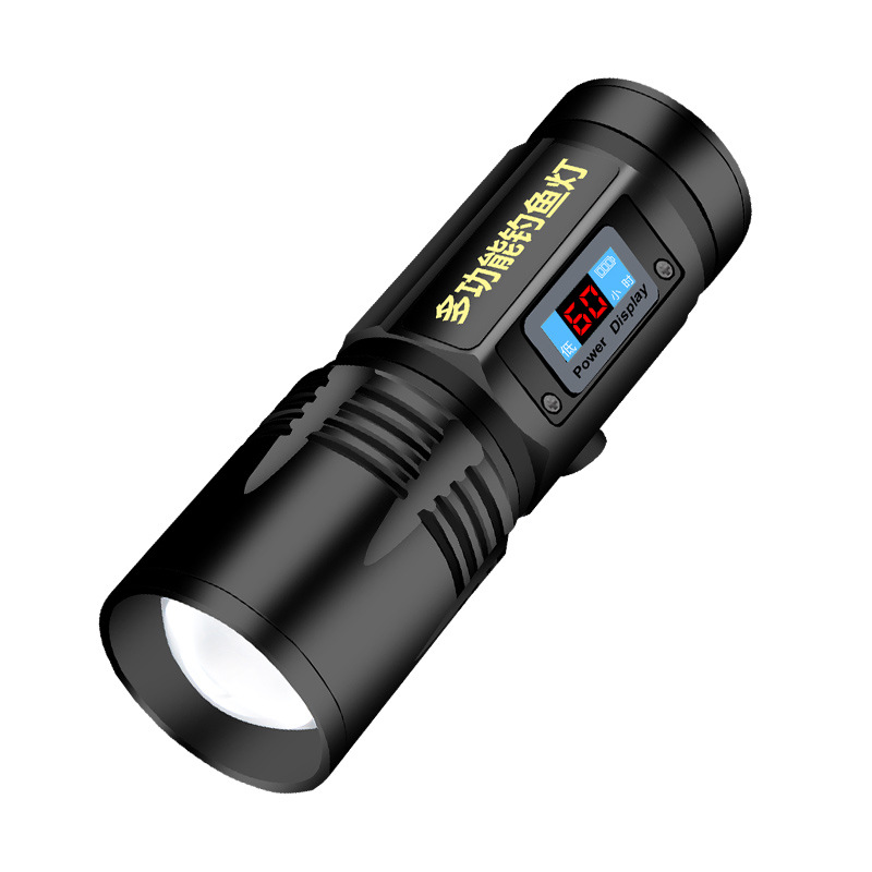 Умная ночная рыболовная лампа с четырьмя источниками света, мощный свет, фиолетовый, синий, перезаряжаемая