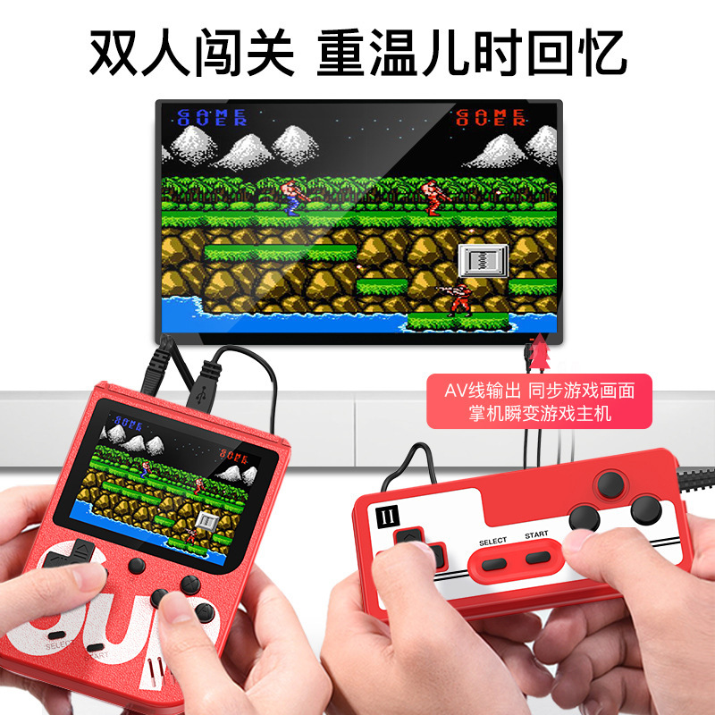 sup mini handheld game retro nostalgic children's game 400 in one classic doubles game handheld