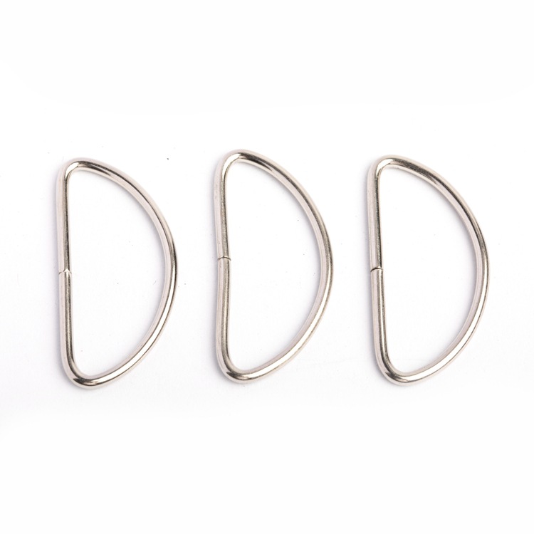Factory direct supply luggage hardware accessories d-buckle metal opening d-Buckle High semicircular buckle stainless steel large d-ring