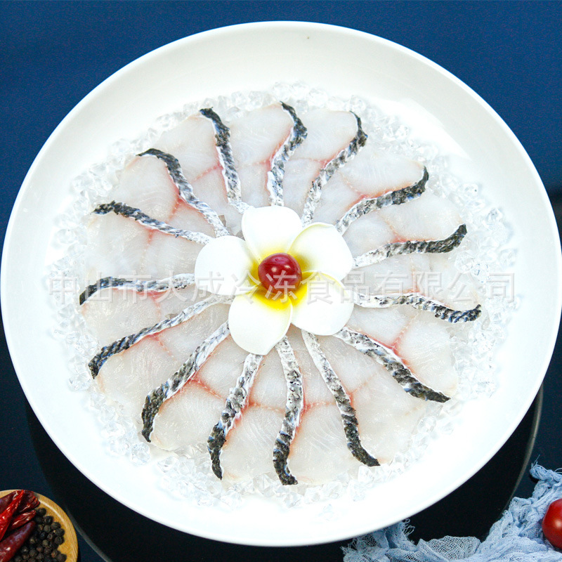 Liquid Nitrogen Quick-Frozen Black Fish Fillets, Pickled Fish, Boiled Fish, Boneless Fish Fillets, Middle Section Black Fish Fillets, Hot Pot Aquatic Fish