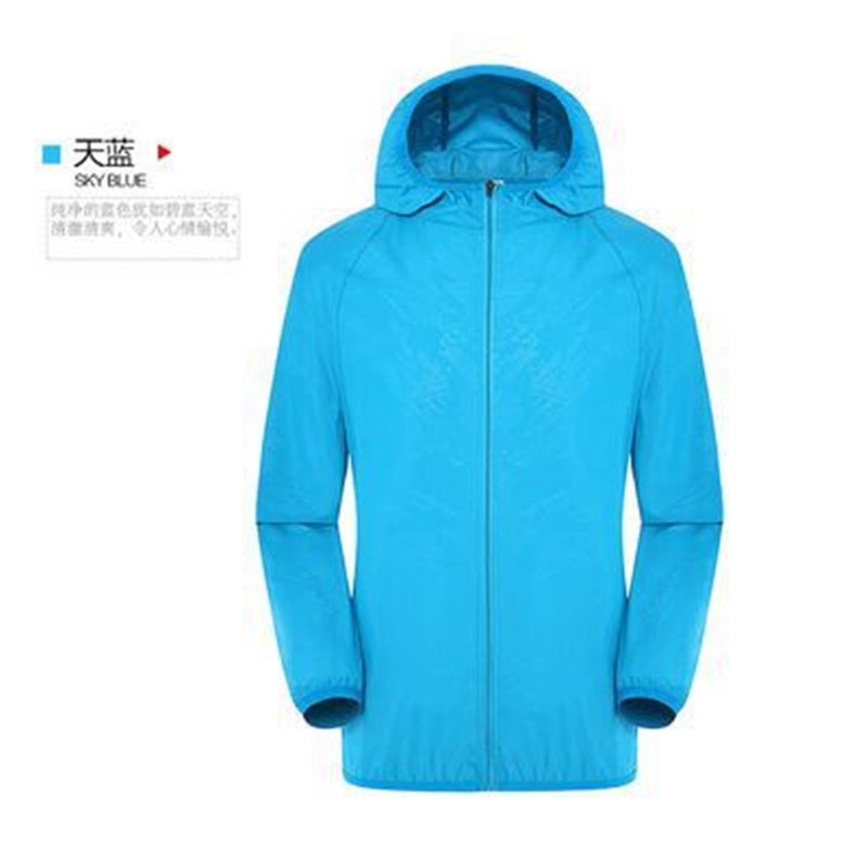 Source goods summer new outdoor men's and women's skin thin coat hooded sunscreen wholesale