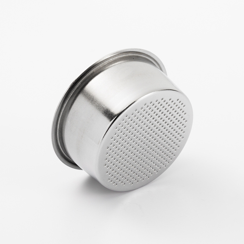 American pressure-free single-layer powder tank 2-person stainless steel filter screen household coffee machine powder bowl 51mm coffee powder bowl