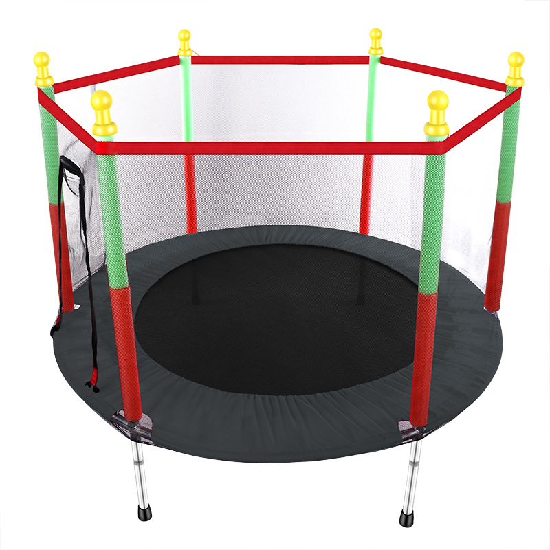Children's Trampoline Home Indoor Small Baby Jumping Bed Family with Protection Net Children's Bouncing Toys Rubbing Bed