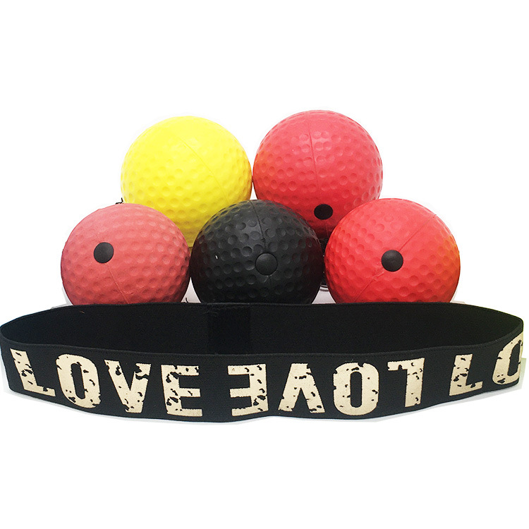 Head-mounted boxing training ball speed for reaction ball nylon head wear decompression ball PU foam ball manufacturers wholesale