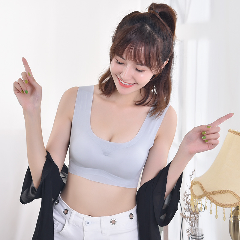 Anxin Generation Seamless Wireless Push-Up Sleeping Shockproof Yoga Large Size Sports Bra Women's Bra Vest Style