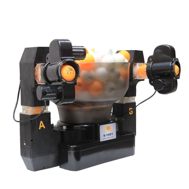 Huipong S-1001 Double Head Table Tennis Serving Machine Multi-rotation Multi-drop Automatic Serving Machine Serving Machine