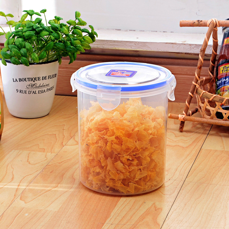 Wow Customized 1500ml High Transparent Food Grade Plastic Pp Fresh-Keeping Storage Tank Four-Sided Buckle Sealed Grain Tank