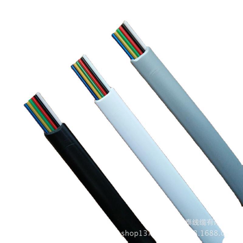 Spot supply Black 6-core flat telephone line 20251 6-core 26AWG 7*0.16 oxygen-free copper telephone line