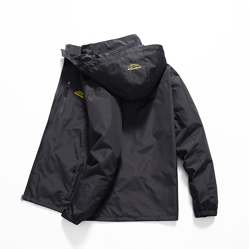 Outdoor Jacket Men's Autumn Thin Wear-resistant plus size Mountaineering Suit Windproof Waterproof Breathable Sports Work Clothes Jacket