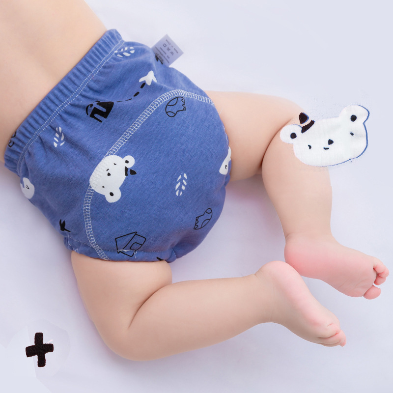 Customized Learning Pants for Infants and Young Children, Breathable Training Pants, Baby Diaper Pockets, Toilet Diapers, Crotch Waterproof Diaper Pants