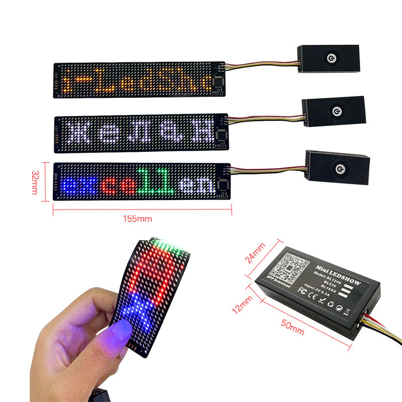 Light Particle Led Flexible Display Soft Screen Rolling Word Moving Mobile App Bluetooth Word Change Luminous Advertising Led Cap
