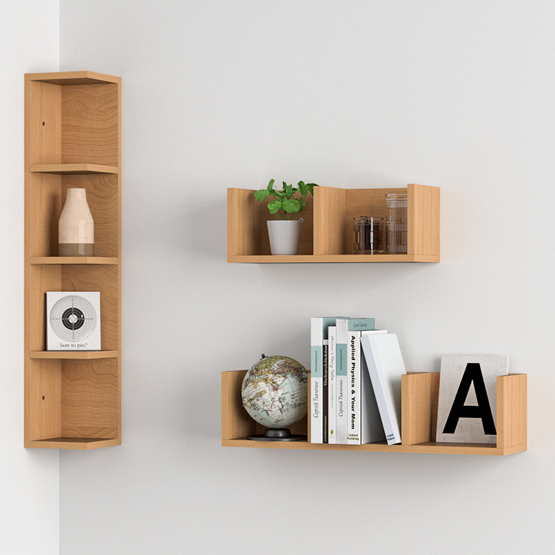Настенная полка из массива дерева, угловая полка для спальни, декоративная полка