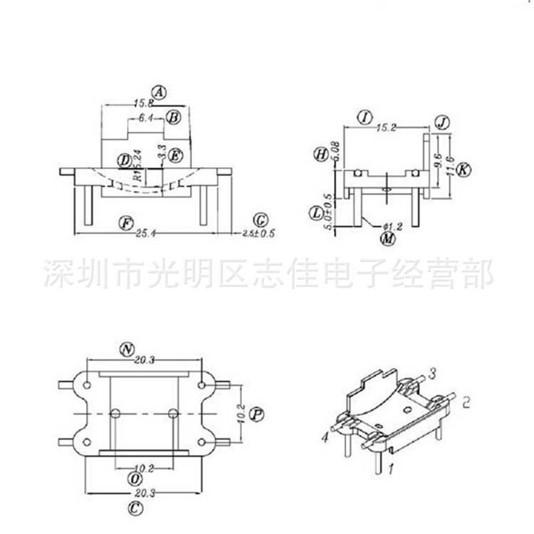 034 magnetic ring BASE inductance BASE 25mm * 15mm magnetic ring BASE BASE BASE high frequency BASE