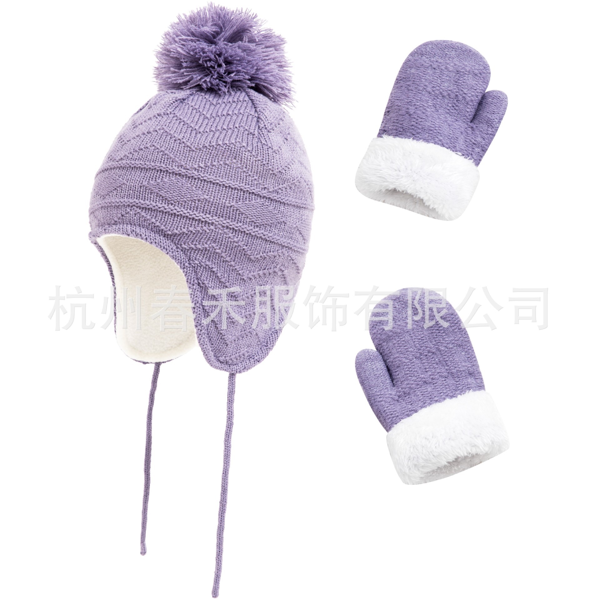 Source factory 6 color spot cross-border Amazon explosions New plus velvet autumn and winter 1-6 years old hat hand set
