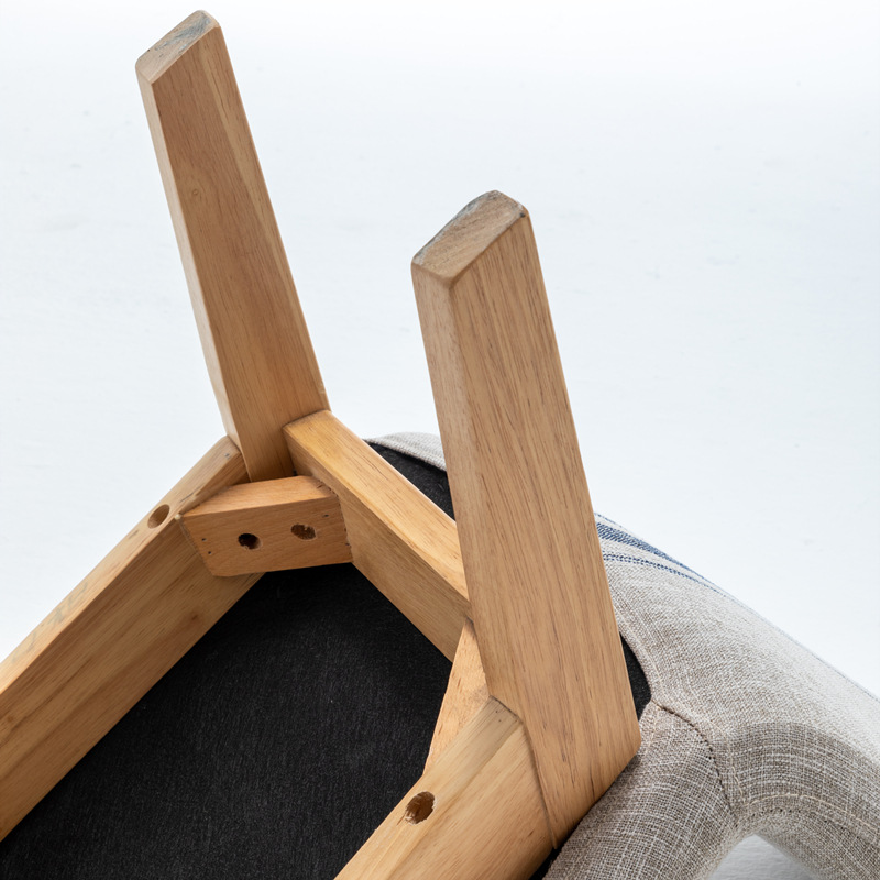 Solid Wood Small Chair Creative Household Disassembled and Washable Backrest Low Stool for Adults and Children Nursing Stool Leather Low Breastfeeding Chair